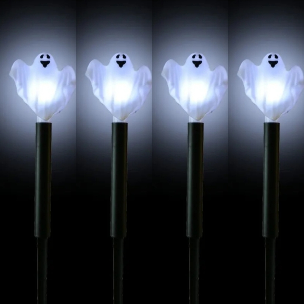 Halloween Ghost Solar Stakes lot of 4